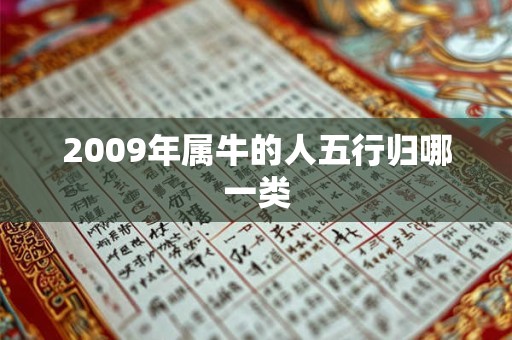 2009年属牛的人五行归哪一类