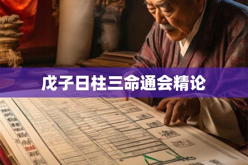 戊子日柱三命通会精论