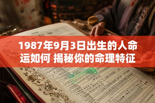 1987年9月3日出生的人命运如何 揭秘你的命理特征