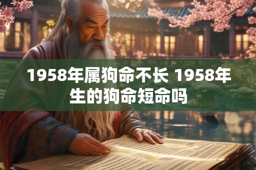 1958年属狗命不长 1958年生的狗命短命吗