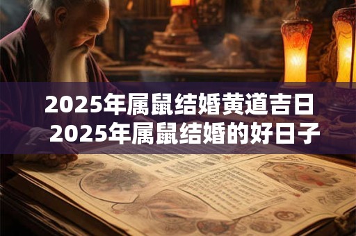 2025年属鼠结婚黄道吉日  2025年属鼠结婚的好日子