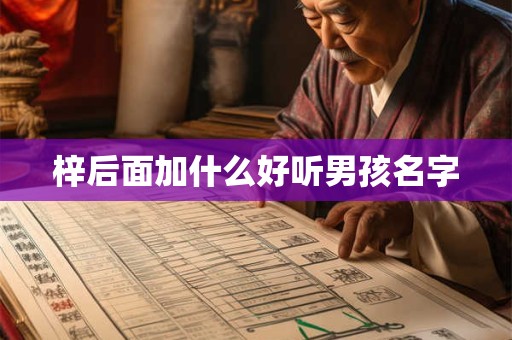 梓后面加什么好听男孩名字 梓后面加什么好听男孩名字