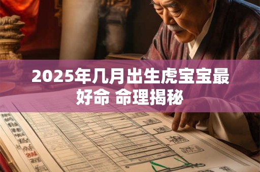 2025年几月出生虎宝宝最好命 命理揭秘