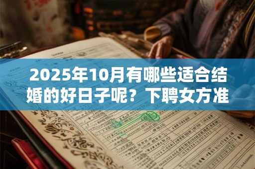 2025年10月有哪些适合结婚的好日子呢？下聘女方准备什么物品？