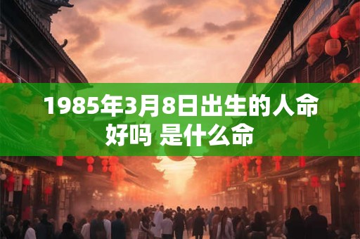 1985年3月8日出生的人命好吗 是什么命 1985年3月8日出生的人命好吗 是什么命