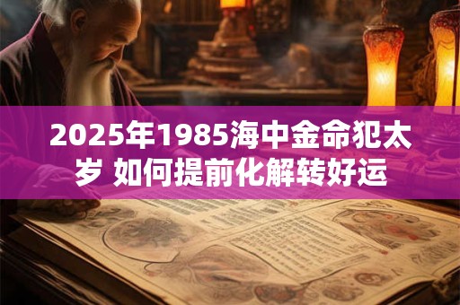 2025年1985海中金命犯太岁 如何提前化解转好运 2025年1985海中金命犯太岁 如何提前化解转好运