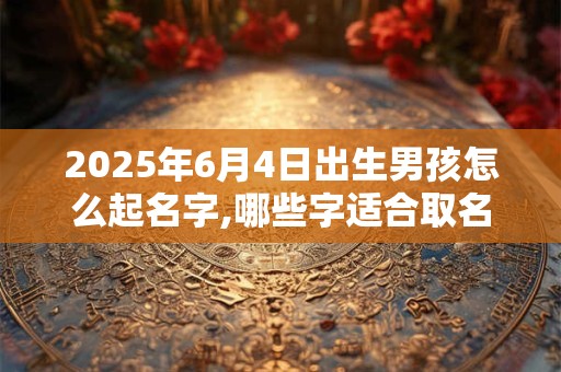 2026年6月4日出生男孩怎么起名字,哪些字适合取名 2026年6月4日出生男孩怎么起名字,哪些字适合取名