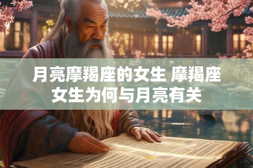 月亮摩羯座的女生 摩羯座女生为何与月亮有关