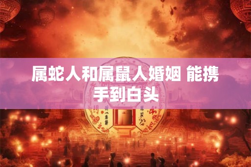属蛇人和属鼠人婚姻 能携手到白头