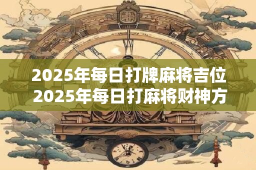 2025年每日打牌麻将吉位 2025年每日打麻将财神方位查询表