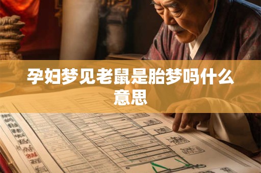 孕妇梦见老鼠是胎梦吗什么意思