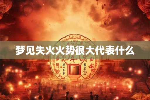 梦见失火火势很大代表什么