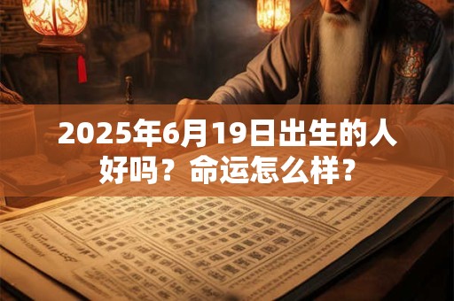 2025年6月19日出生的人好吗？命运怎么样？