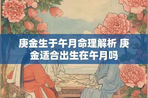 庚金生于午月命理解析 庚金适合出生在午月吗