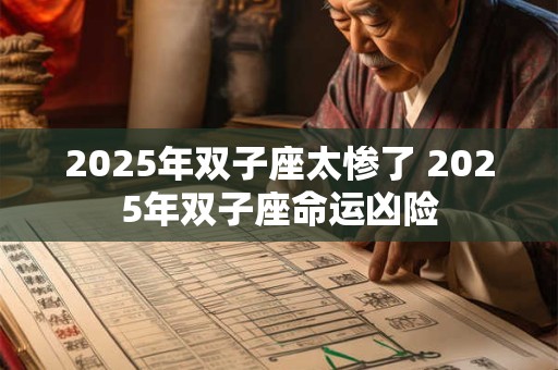 2025年双子座太惨了 2025年双子座命运凶险