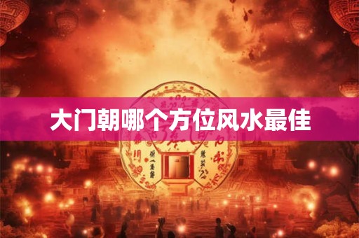 大门朝哪个方位风水最佳