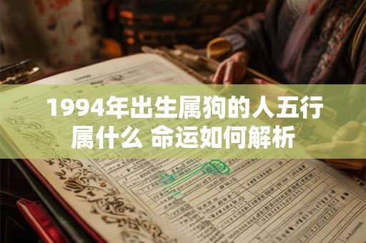 1994年出生属狗的人五行属什么 命运如何解析