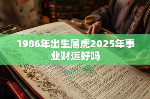 1986年出生属虎2025年事业财运好吗