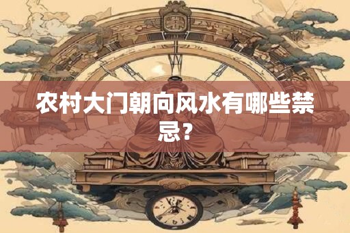 农村大门朝向风水有哪些禁忌？