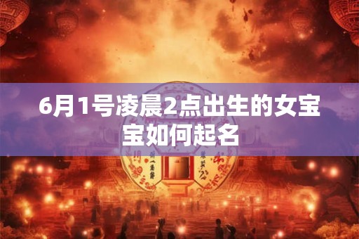 6月1号凌晨2点出生的女宝宝如何起名
