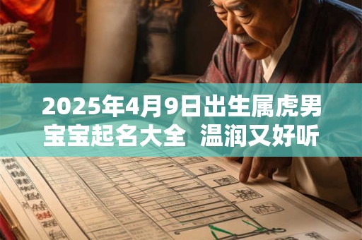 2025年4月9日出生属虎男宝宝起名大全  温润又好听