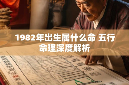 1982年出生属什么命 五行命理深度解析