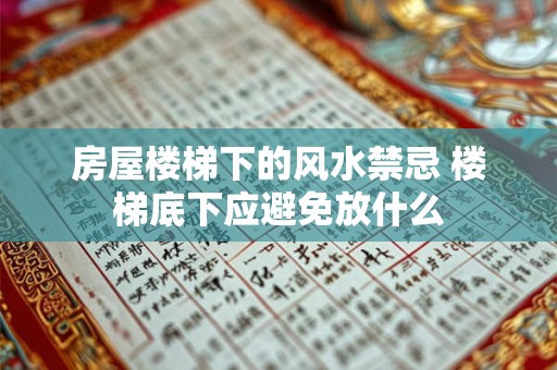 房屋楼梯下的风水禁忌 楼梯底下应避免放什么 房屋楼梯下的风水禁忌 楼梯底下应避免放什么