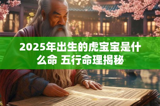 2025年出生的虎宝宝是什么命 五行命理揭秘