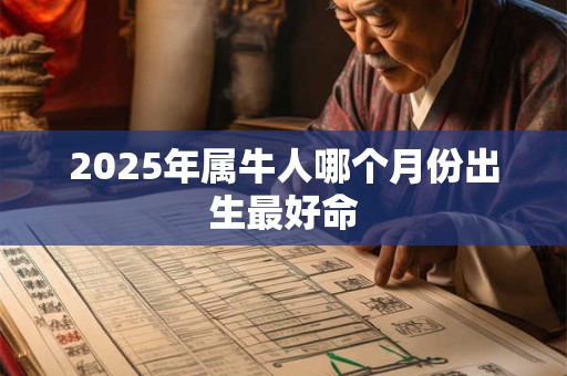 2025年属牛人哪个月份出生最好命