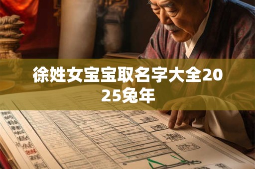 徐姓女宝宝取名字大全2025兔年 徐姓女宝宝取名字大全2025兔年