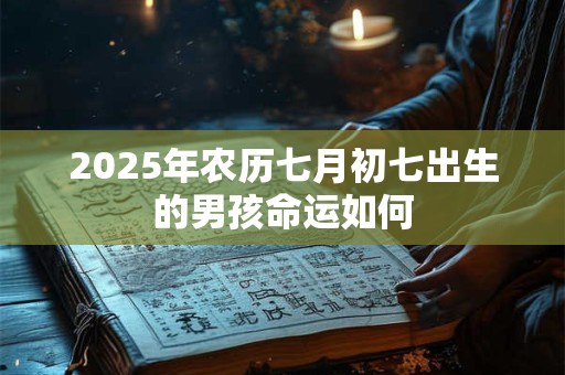 2025年农历七月初七出生的男孩命运如何