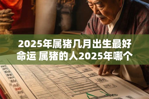 2025年属猪几月出生最好命运 属猪的人2025年哪个月出生最好命