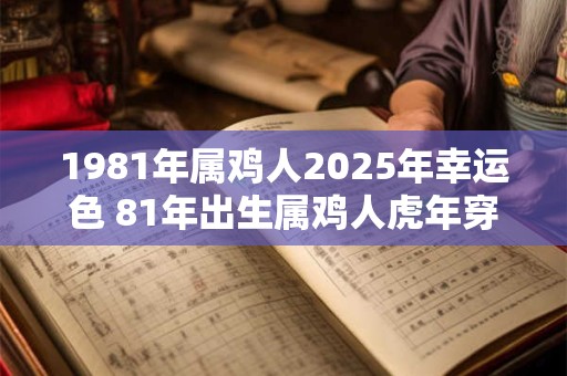 1981年属鸡人2025年幸运色 81年出生属鸡人虎年穿什么颜色衣服好