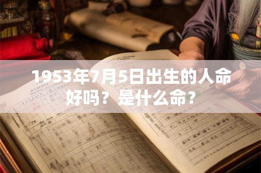 1953年7月5日出生的人命好吗？是什么命？