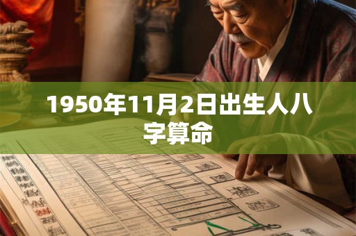 1950年11月2日出生人八字算命