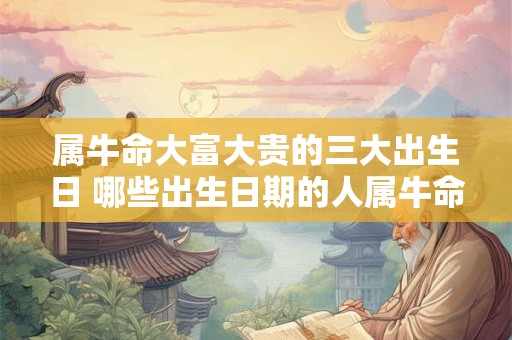 属牛命大富大贵的三大出生日 哪些出生日期的人属牛命容易成为大富大贵的人