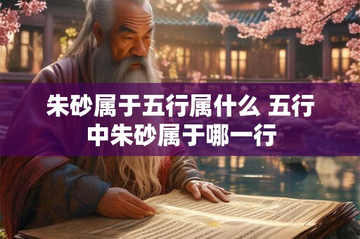 朱砂属于五行属什么 五行中朱砂属于哪一行