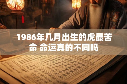 1986年几月出生的虎最苦命 命运真的不同吗