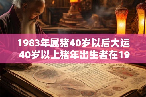 1983年属猪40岁以后大运 40岁以上猪年出生者在1983年后的大运是什么