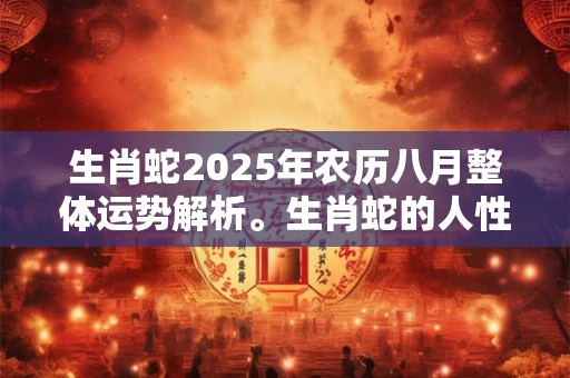 生肖蛇2025年农历八月整体运势解析。生肖蛇的人性格解析及命运分析