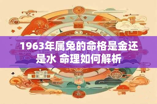 1963年属兔的命格是金还是水 命理如何解析