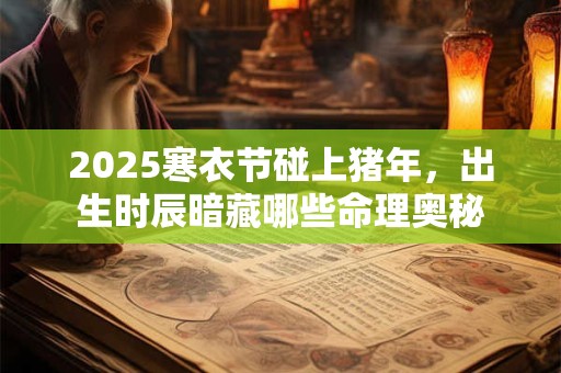 2025寒衣节碰上猪年，出生时辰暗藏哪些命理奥秘