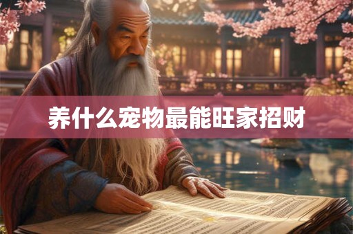 养什么宠物最能旺家招财