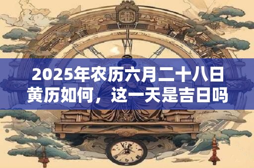2025年农历六月二十八日黄历如何，这一天是吉日吗？