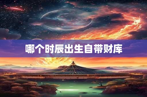 哪个时辰出生自带财库