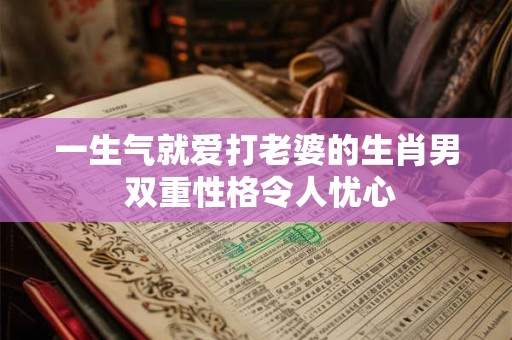 一生气就爱打老婆的生肖男 双重性格令人忧心