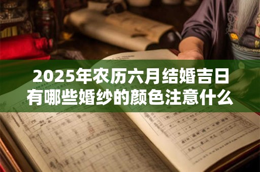 2025年农历六月结婚吉日有哪些婚纱的颜色注意什么？