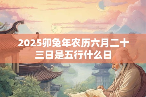 2025卯兔年农历六月二十三日是五行什么日 2025卯兔年农历六月二十三日是五行什么日