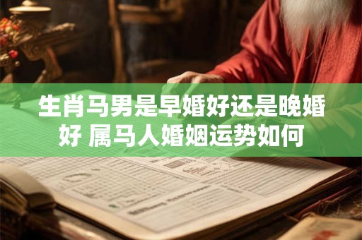 生肖马男是早婚好还是晚婚好 属马人婚姻运势如何