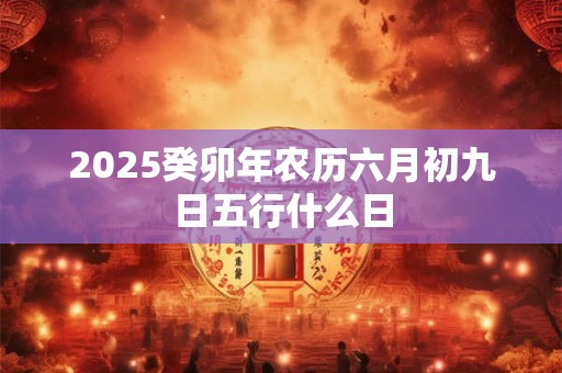 2025癸卯年农历六月初九日五行什么日